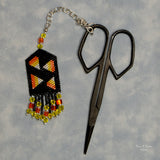 Beaded Candy Corn Scissor Fob