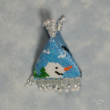 Beaded Winter Scene Humbug Needle Minder Kit